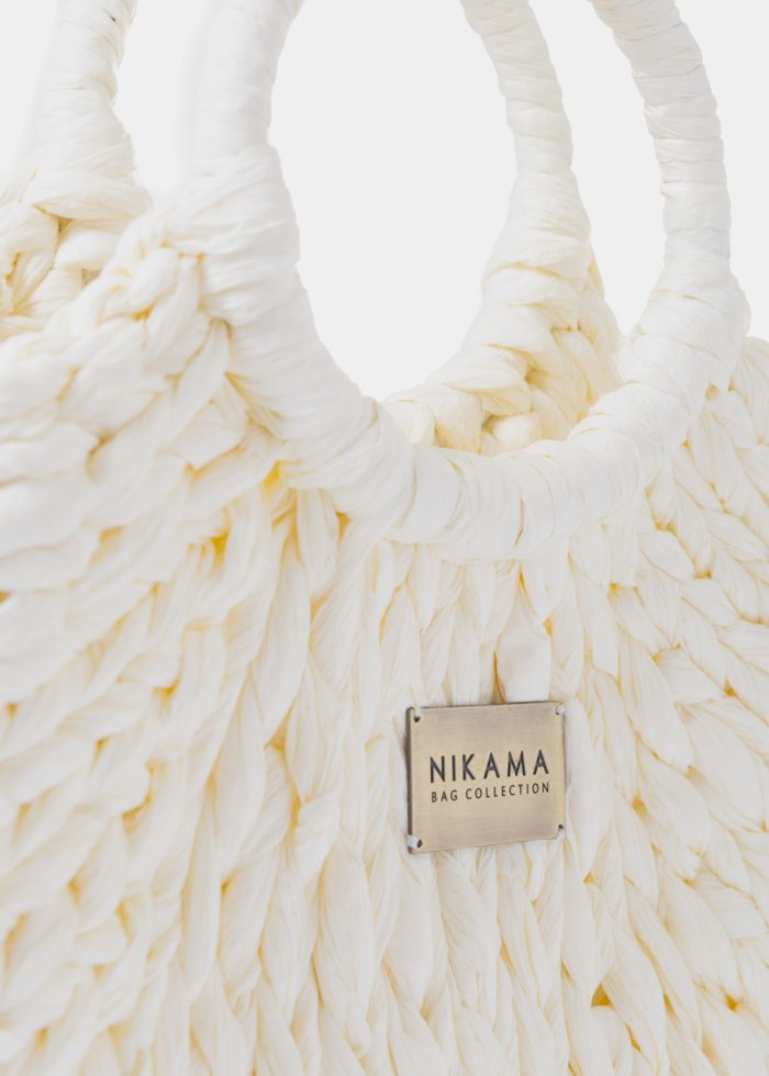 Ecru Mini Knitted Bag - Image 3