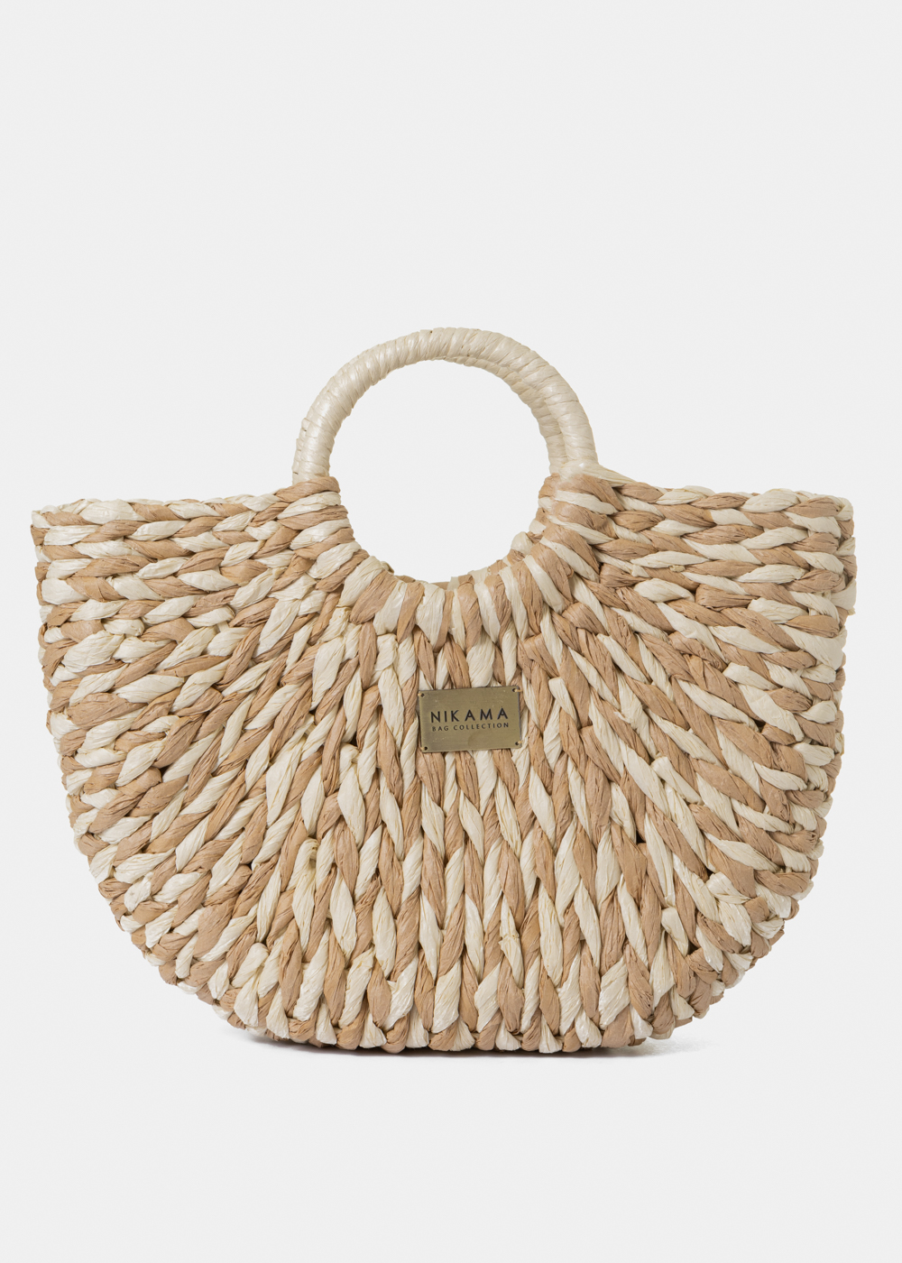 Beige & Ecru Midi Knitted Bag Dusty Orange Midi Knitted Bag - Image 1