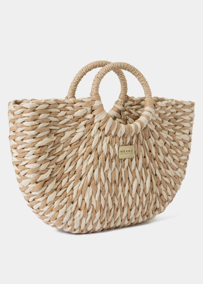 Beige & Ecru Knitted Bag - Image 3