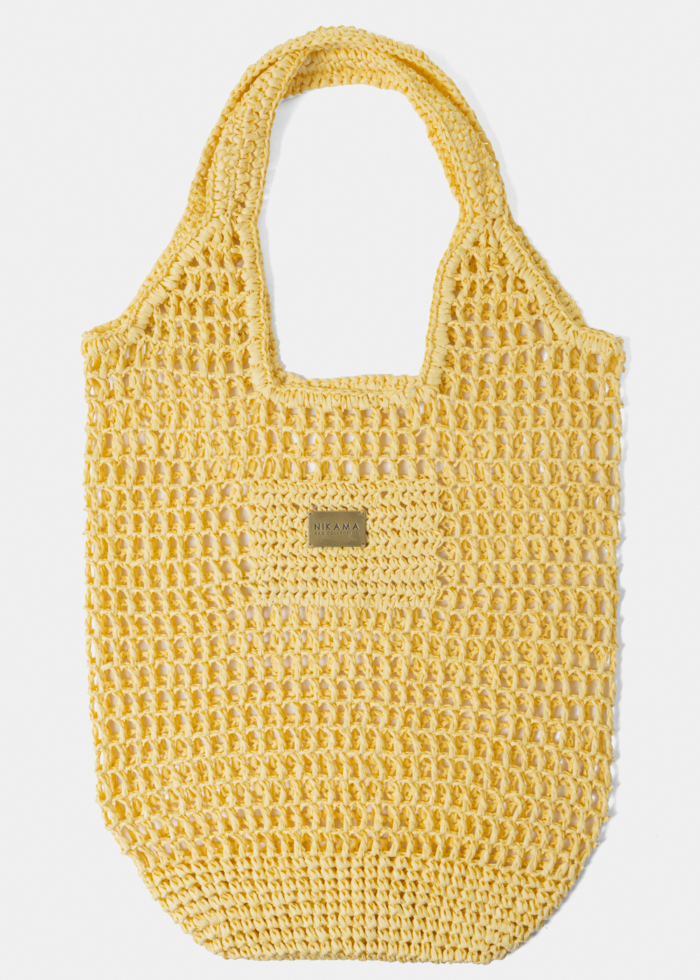 Yellow Knitted Tote Bag Yellow Knitted Tote Bag - Image 1