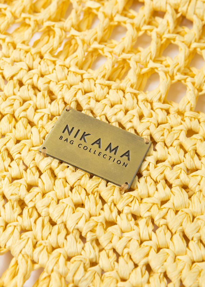 Yellow Knitted Tote Bag - Image 2