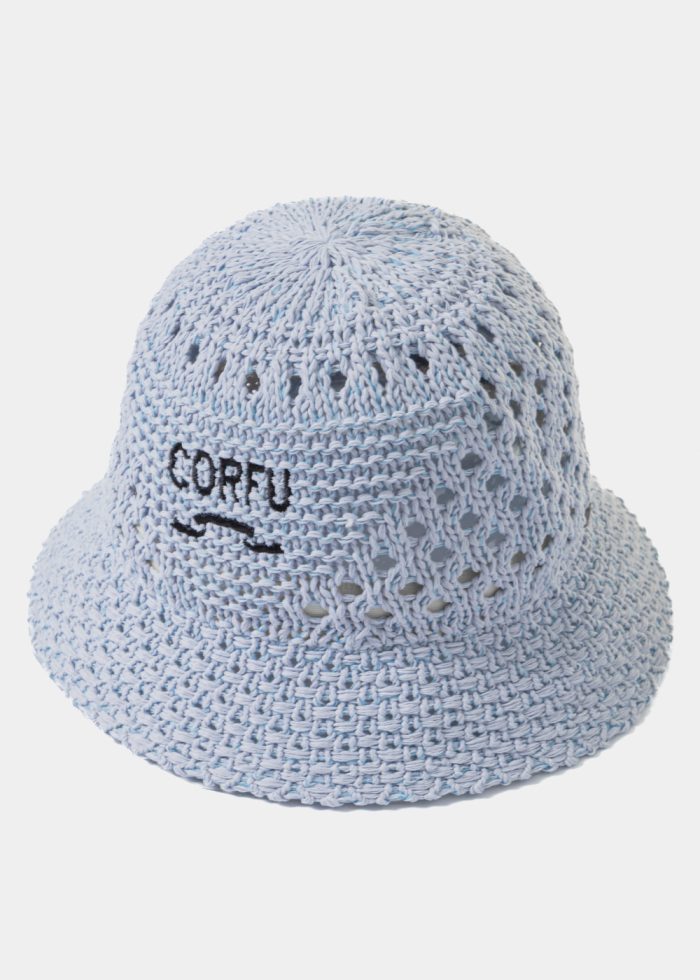 Light Blue "Corfu" Knitted Bucket Hat - Image 2