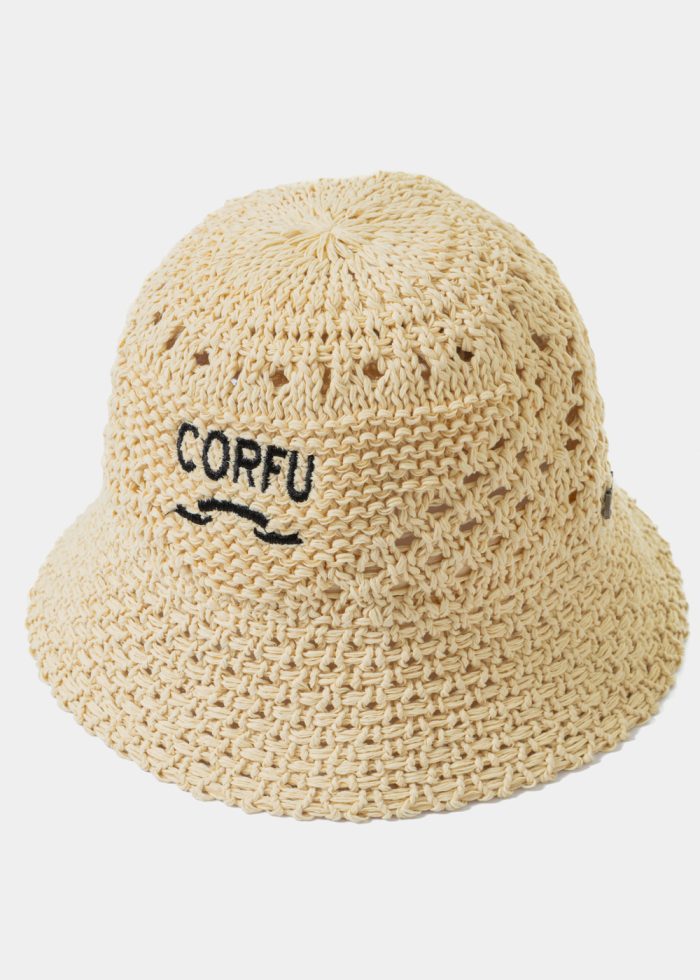 Beige "Corfu" Knitted Bucket Hat - Image 2