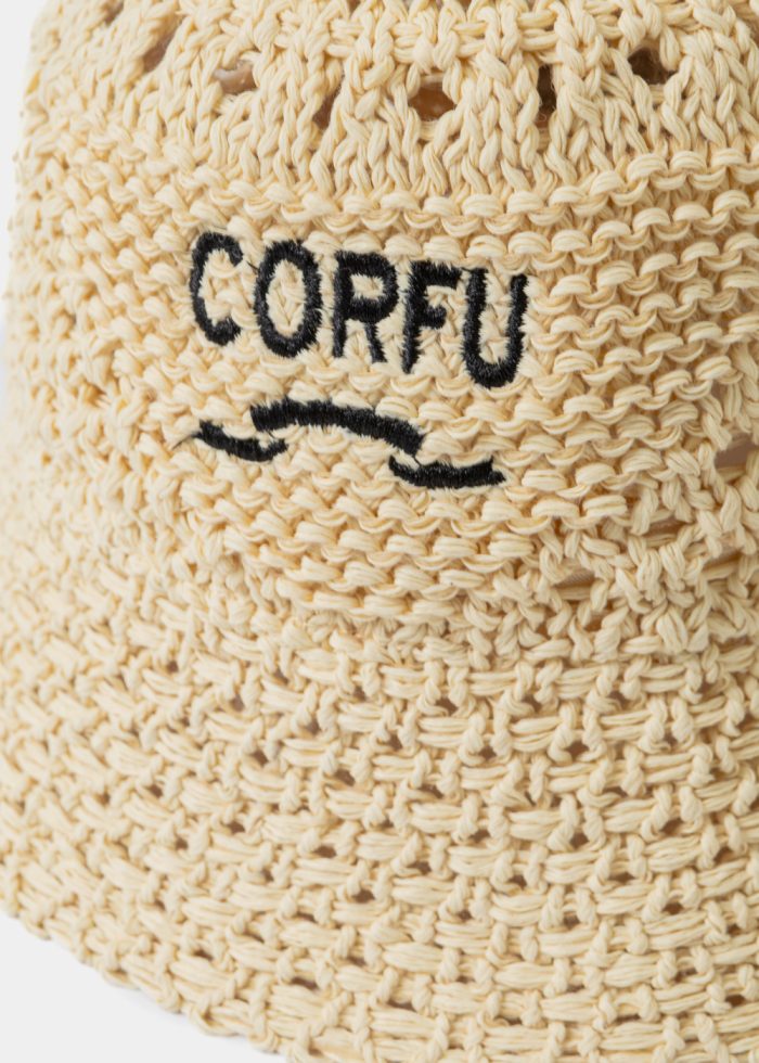Beige "Corfu" Knitted Bucket Hat - Image 3