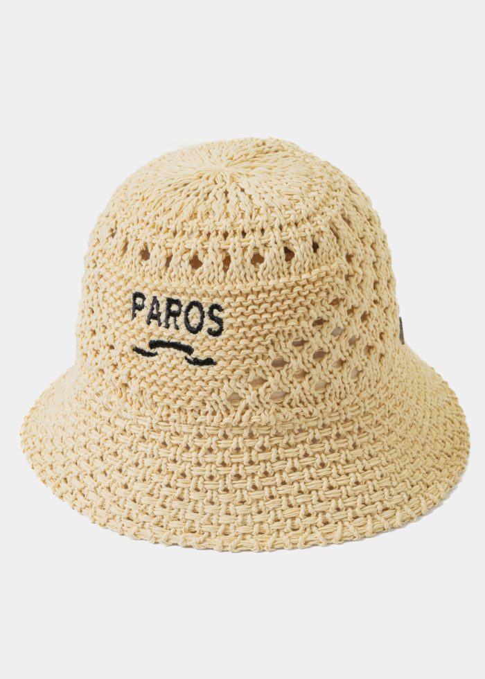 Beige "Paros" Knitted Bucket Hat - Image 2