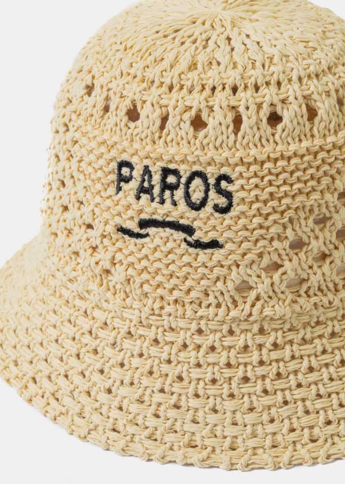 Beige "Paros" Knitted Bucket Hat - Image 3
