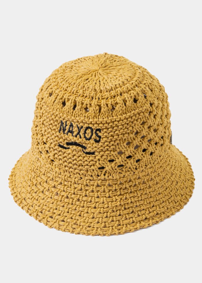 Brown "Naxos" Knitted Bucket Hat - Image 2
