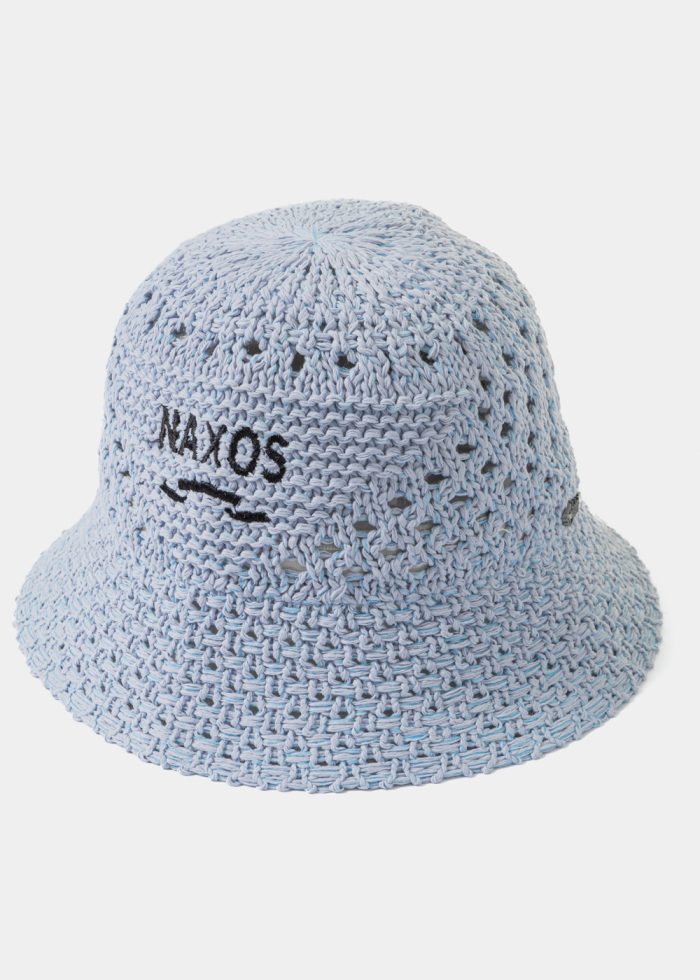 Light Blue "Naxos" Knitted Bucket Hat - Image 2