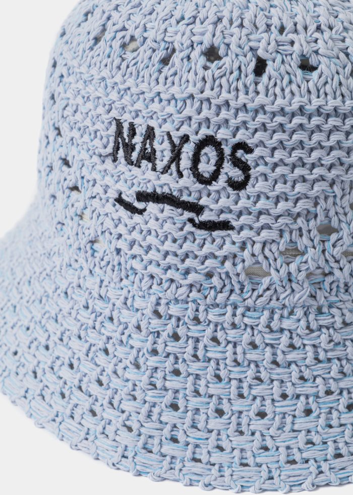 Light Blue "Naxos" Knitted Bucket Hat - Image 3