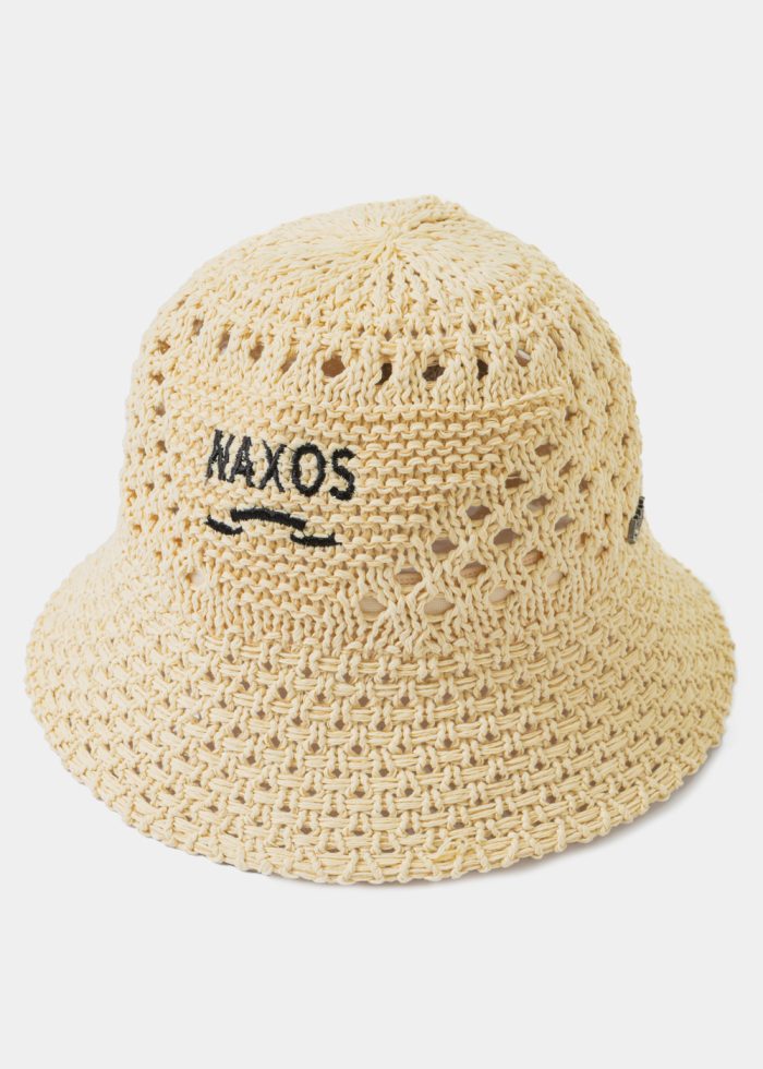 Beige "Naxos" Knitted Bucket Hat - Image 2