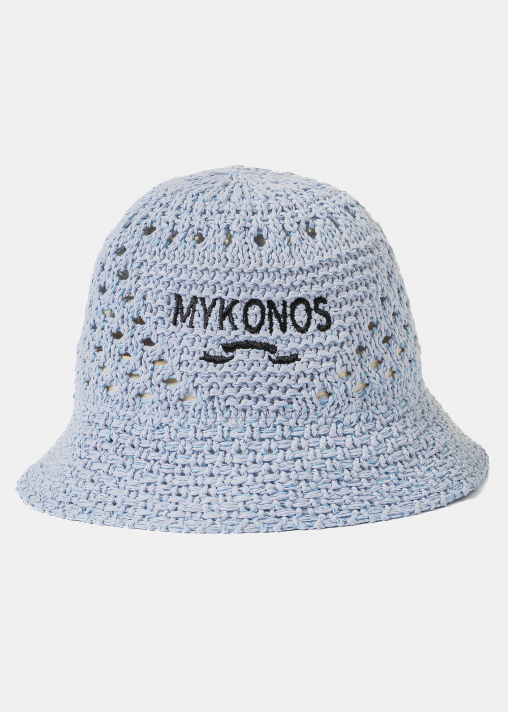 Light Blue "Mykonos" Knitted Bucket Hat Light Blue "Mykonos" Knitted Bucket Hat - Image 1
