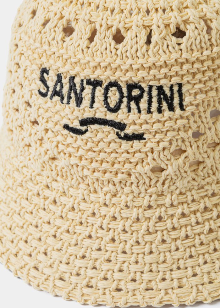 Beige "Santorini" Knitted Bucket Hat - Image 3