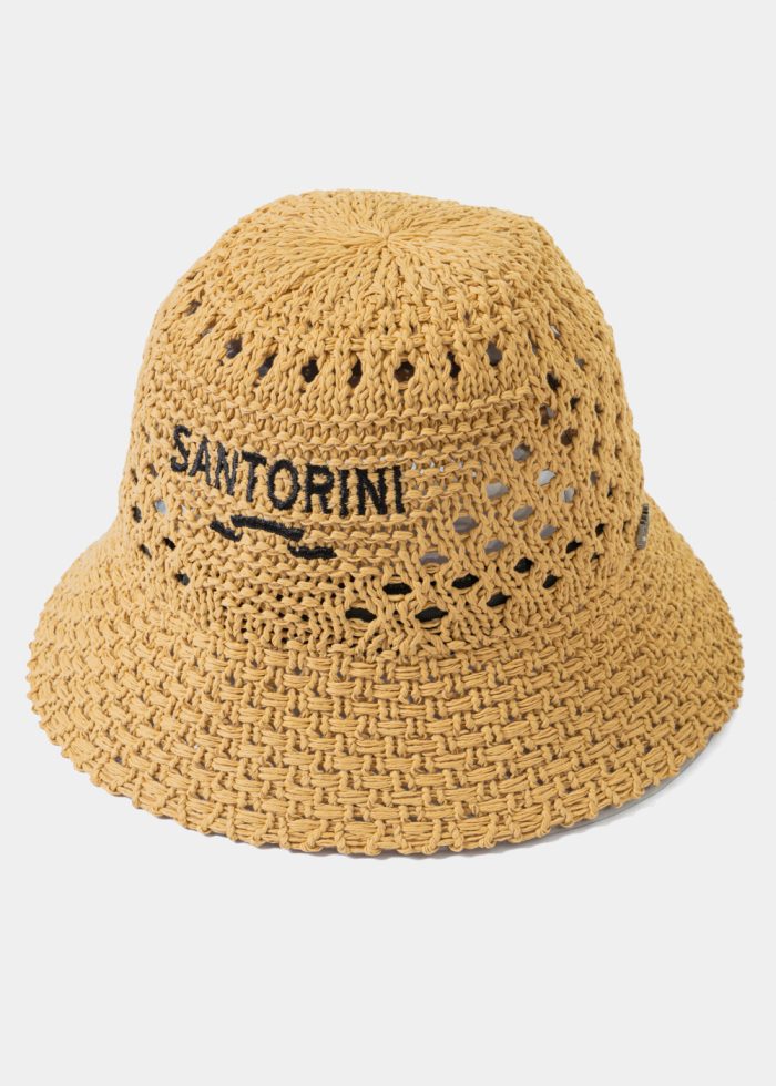 Brown "Santorini" Knitted Bucket Hat - Image 2