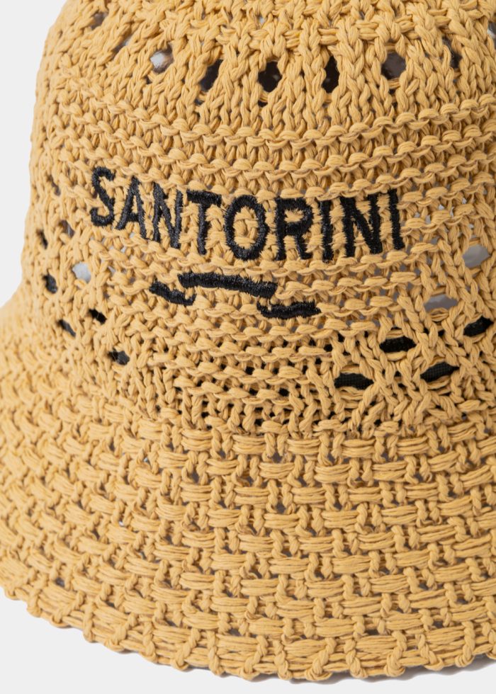 Brown "Santorini" Knitted Bucket Hat - Image 3