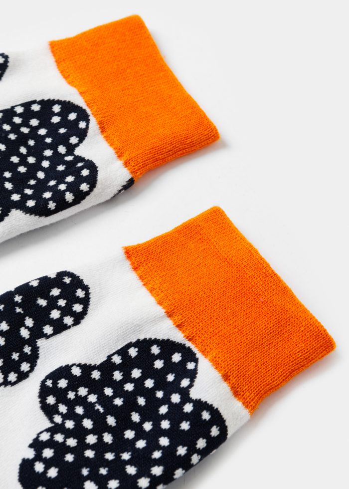 Unisex Socks w/ Black Flowers - Image 2