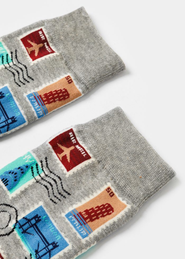 Unisex Socks w/ Postage Stamps - Image 2