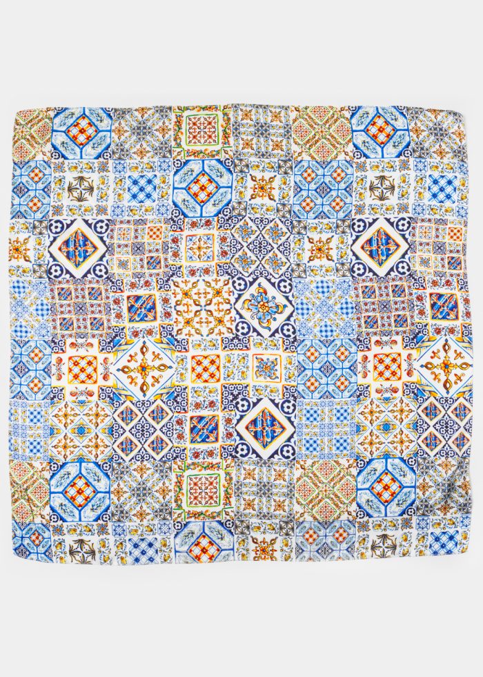 Brown Majolica Satin Scarf - Image 2