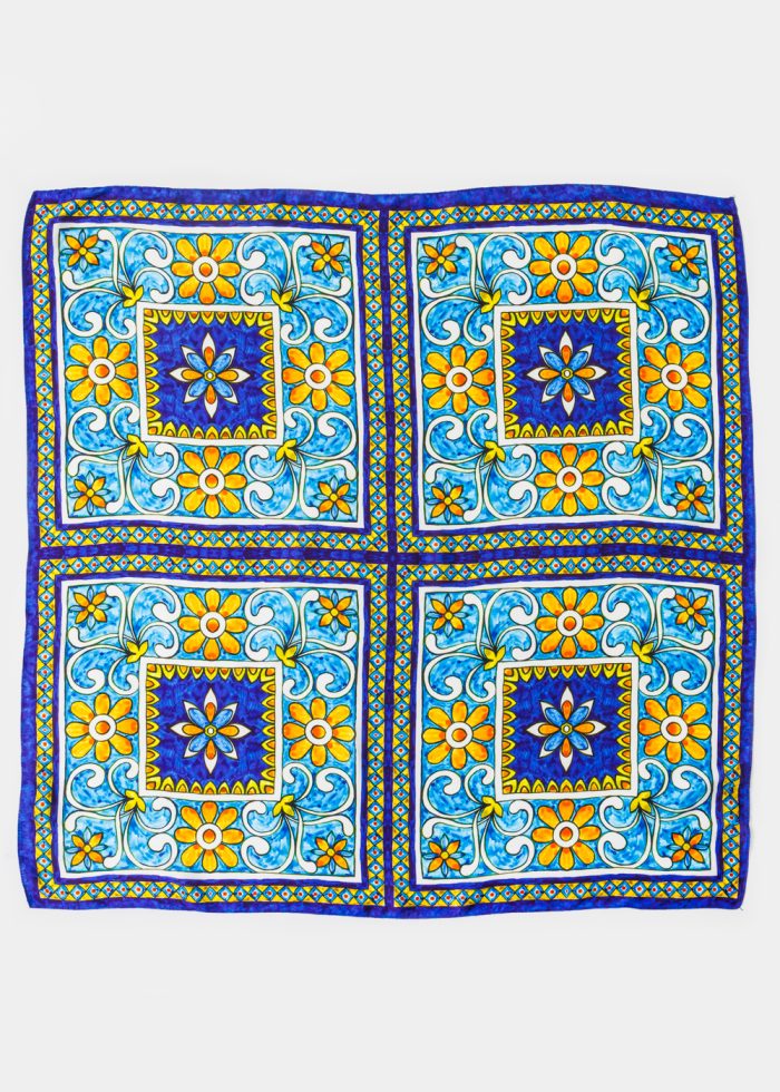 Big Tiles Satin Scarf - Image 2