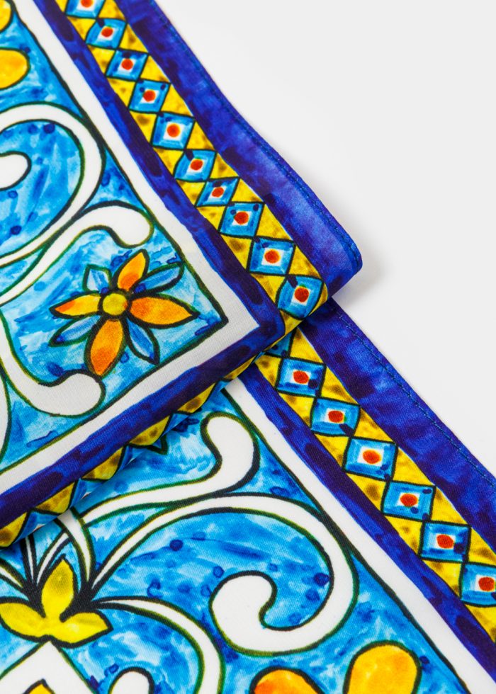 Big Tiles Satin Scarf - Image 3