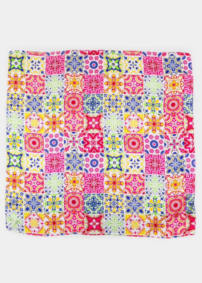 Spring Tiles Satin Scarf - Image 2