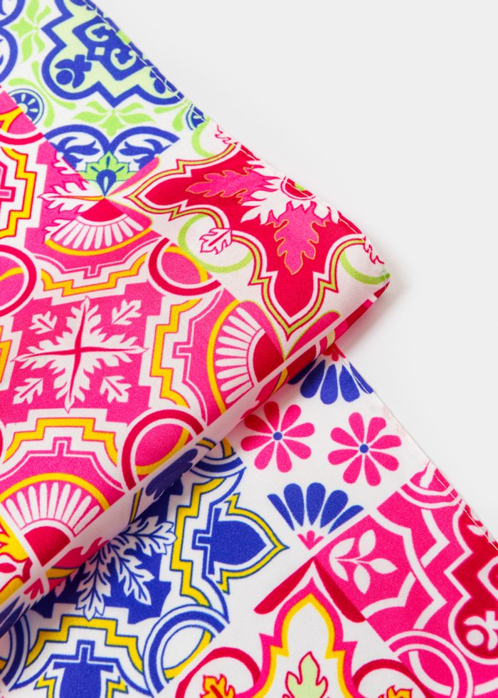 Spring Tiles Satin Scarf - Image 3