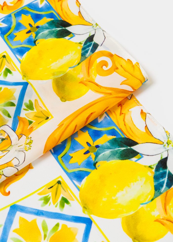 Lemon Blossom Satin Scarf - Image 3