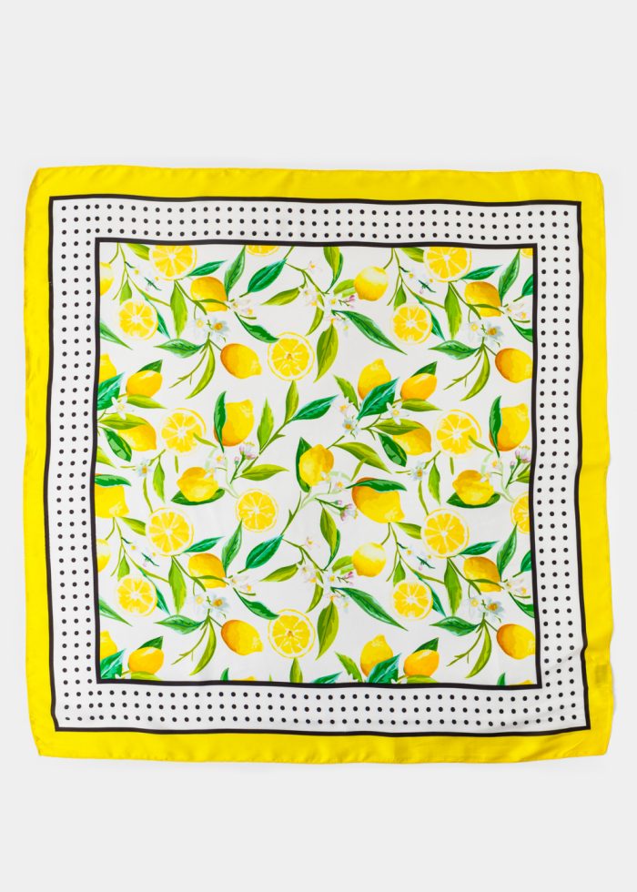 Lemons Satin Scarf - Image 2