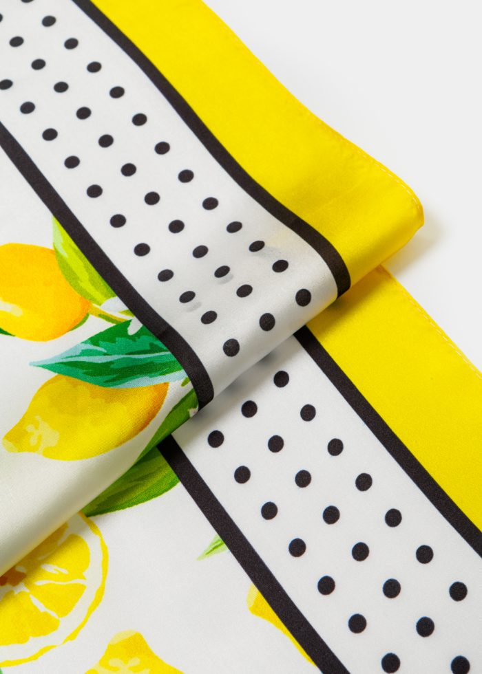 Lemons Satin Scarf - Image 3