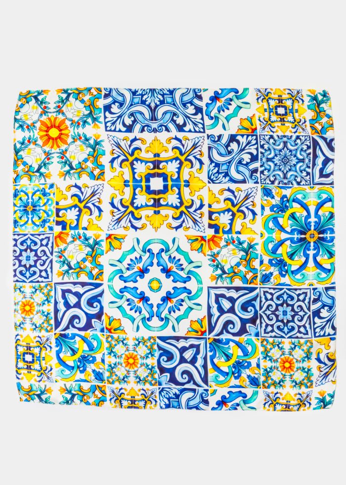 Portuguese Tiles Satin Scarf - Image 2