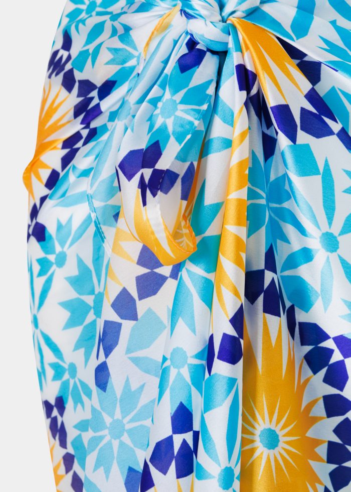 Blue Pareo w/ Sunflowers Pattern - Image 2