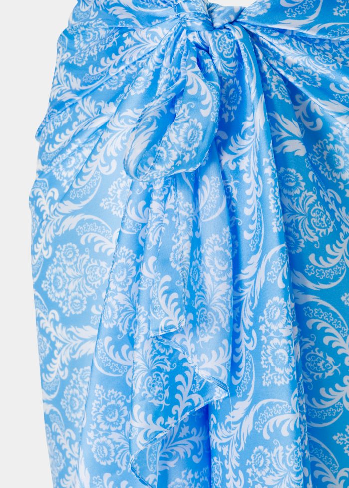 Light Blue Pareo w/ Baroque Pattern - Image 2