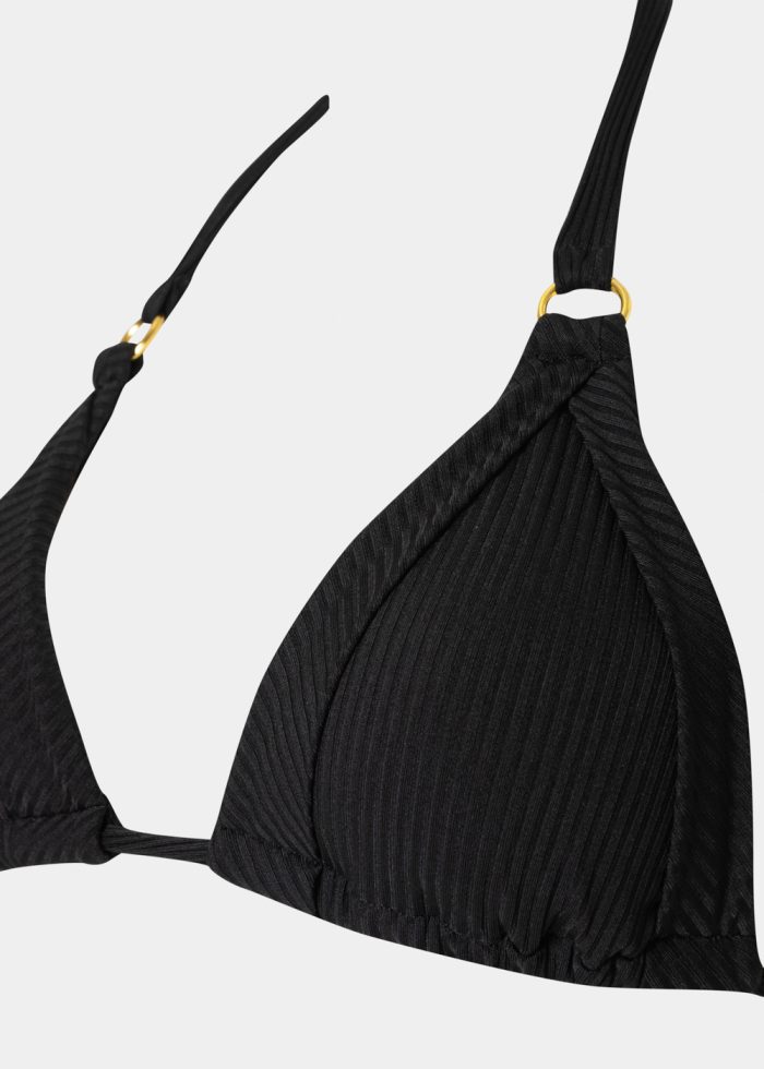 Capri Bikini Top - Black Rib - Image 4