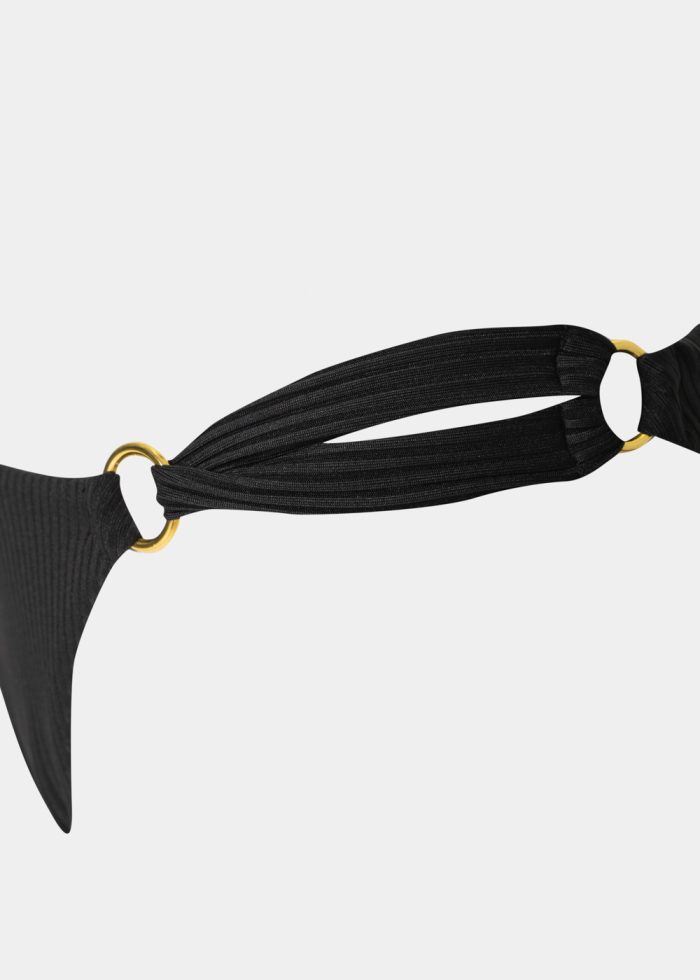 Capri Bikini Bottom - Black Rib - Image 6