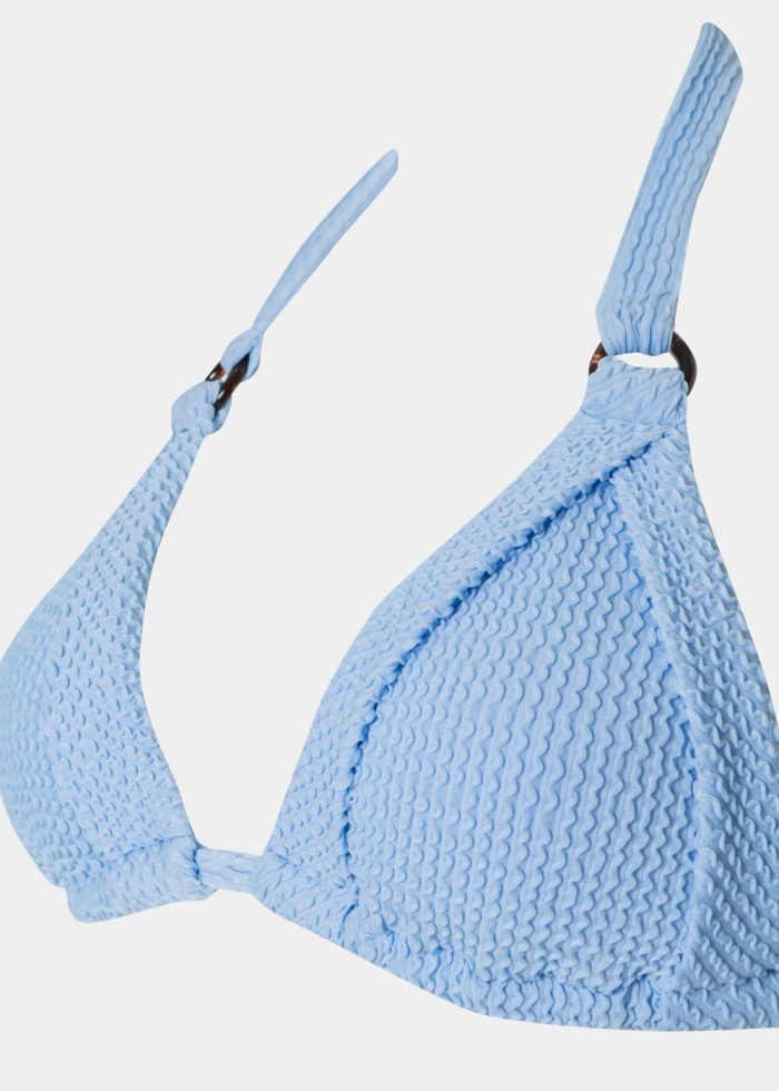 Capri Bikini Top - Baby Blue Crinkle - Image 2