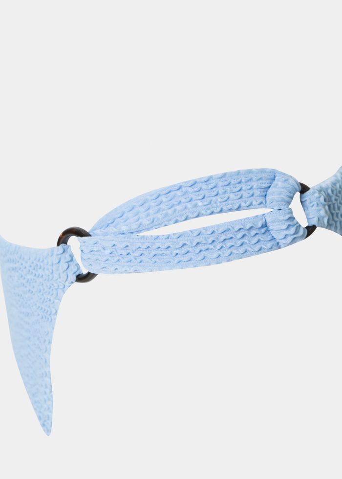 Capri Bikini Bottom - Baby Blue Crinkle - Image 3