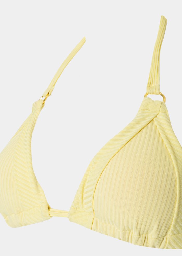 Capri Bikini Top - Yellow Rib - Image 2