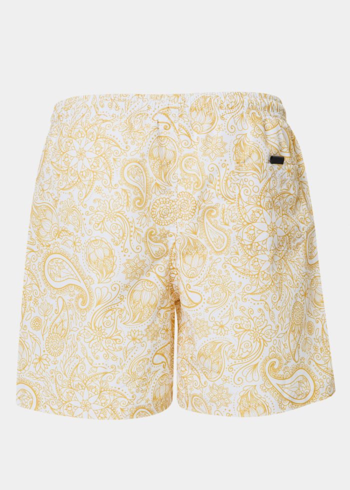 Yellow Paisley Classic Men Swimwear - Image 2