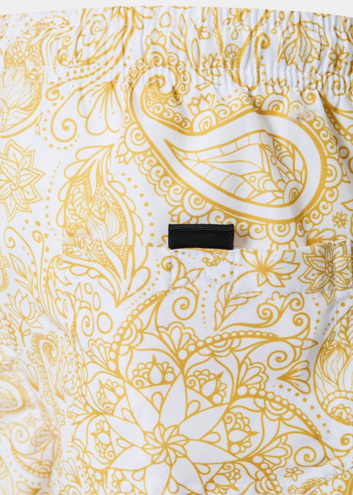 Yellow Paisley Classic Men Swimwear - Image 3