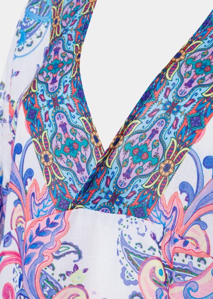 Purple Mini Paisley Dress - Image 3