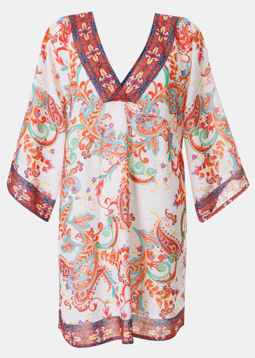 Orange Mini Paisley Dress Orange Mini Paisley Dress - Image 1