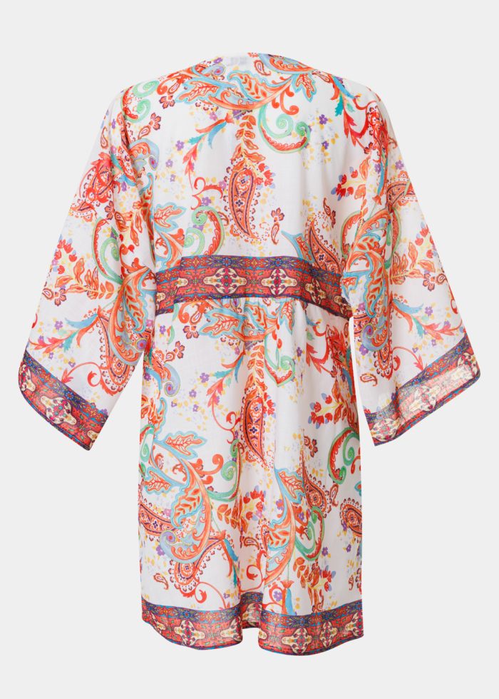 Orange Mini Paisley Dress - Image 2