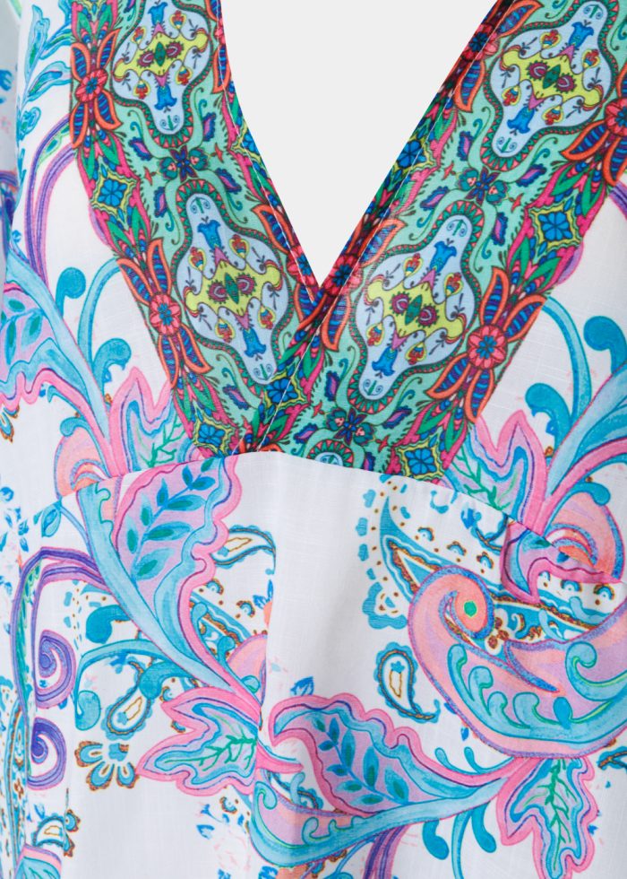 Green Mini Paisley Dress - Image 3