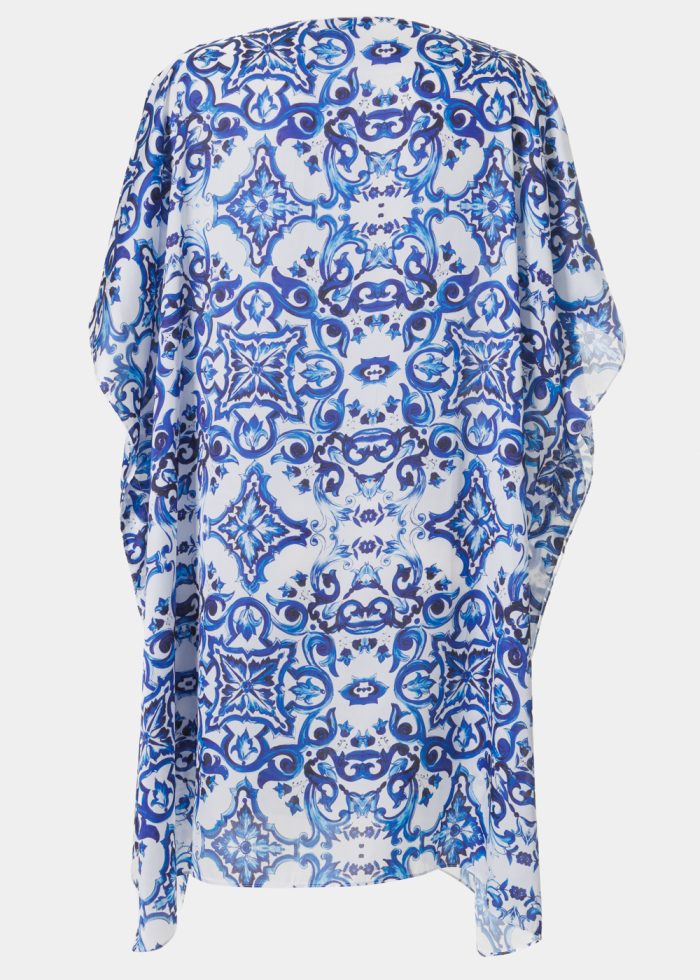 Butterfly Satin Dress w/ Porto Pattern - Image 2