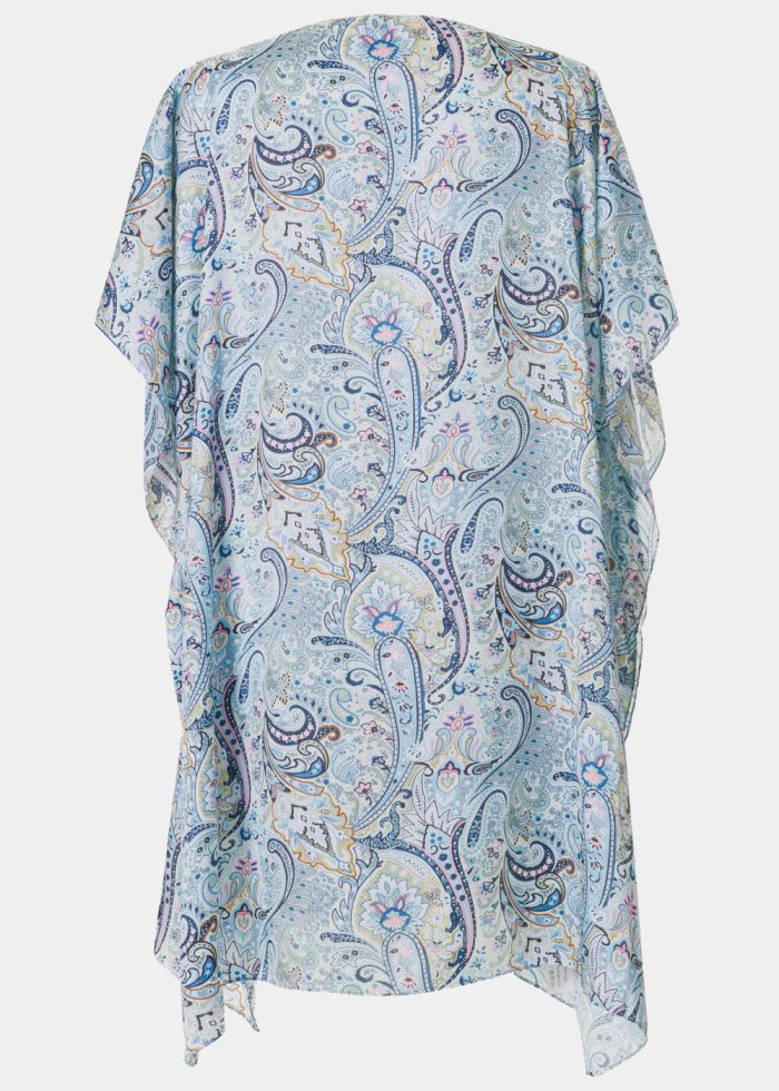 Butterfly Satin Dress w/ Green Paisley - Image 3