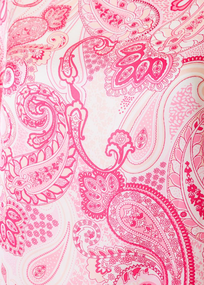 Butterfly Satin Dress w/ Pink Paisley - Image 3