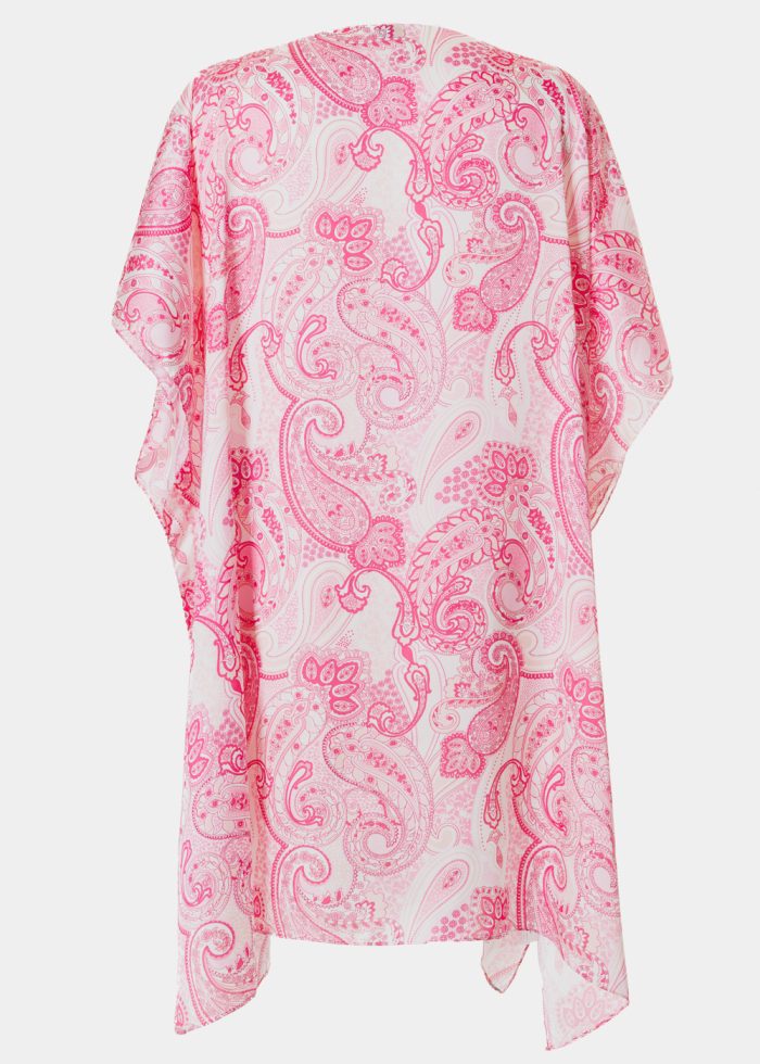 Butterfly Satin Dress w/ Pink Paisley - Image 2