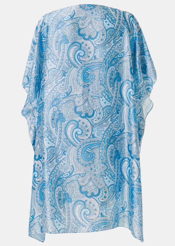 Butterfly Satin Dress w/ Blue Paisley - Image 2