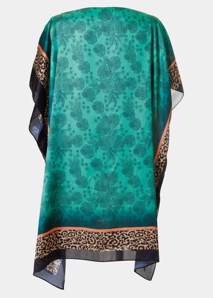 Butterfly Satin Dress w/ Flowers Pattern - Image 2