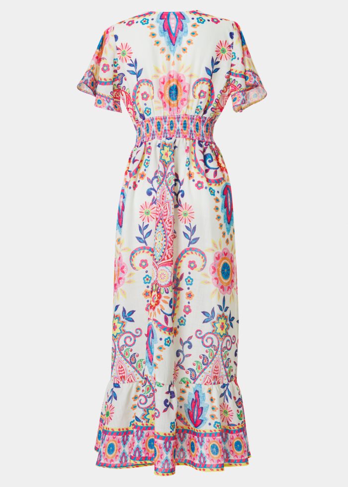 Colorful Maxi Dress w/ Paisley Pattern - Image 2