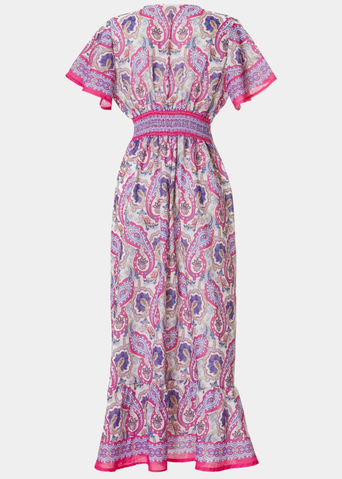 Pink Maxi Dress w/ Paisley Pattern - Image 2